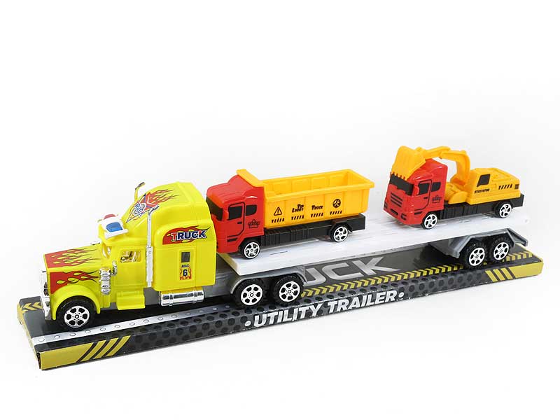 Friction Tow Free Wheel Construction Truck(2C) toys