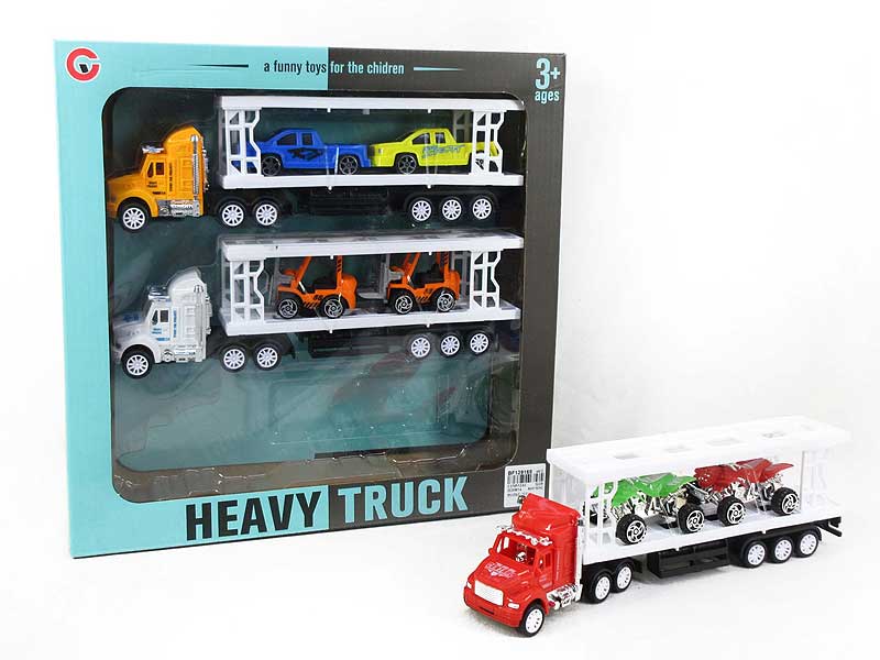 Friction Double Deck Trailer(3in1) toys
