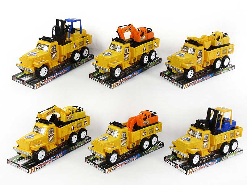 Friction Construction Truck Tow Free Wheel Construction Truck(6S) toys