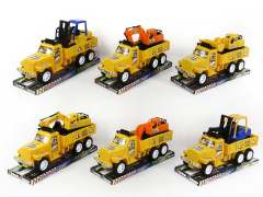 Friction Construction Truck Tow Free Wheel Construction Truck(6S)