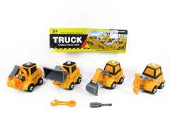 Friction Diy Construction Truck(4in1)