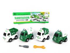 Friction Diy Sanitation Truck(4in1)