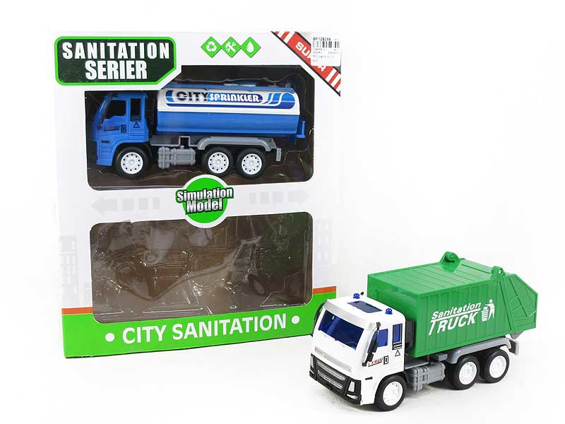 Friction Sanitation Transport Car & Sprinkler(2in1) toys