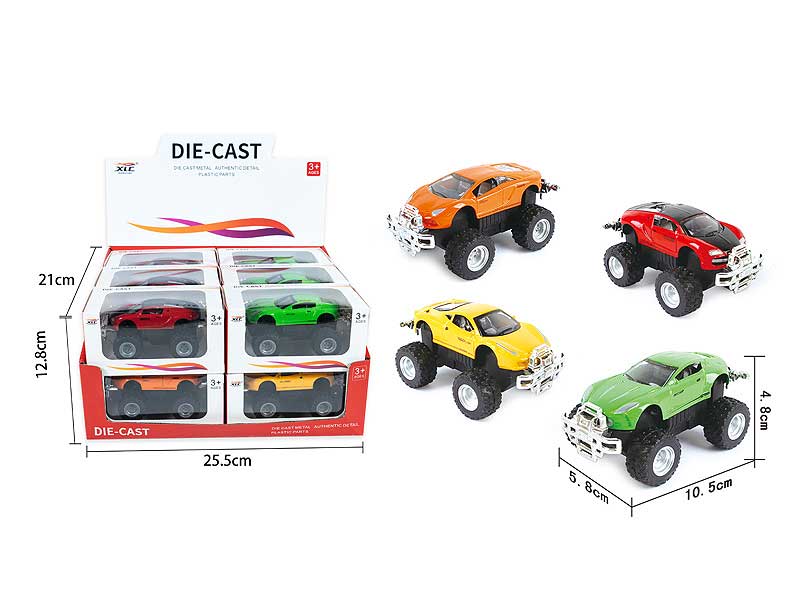 Die Cast Cross-country Car Friction(12in1) toys