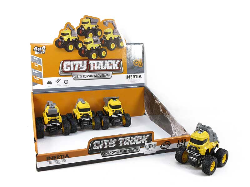 Friction Stunt Construction Truck(12in1) toys