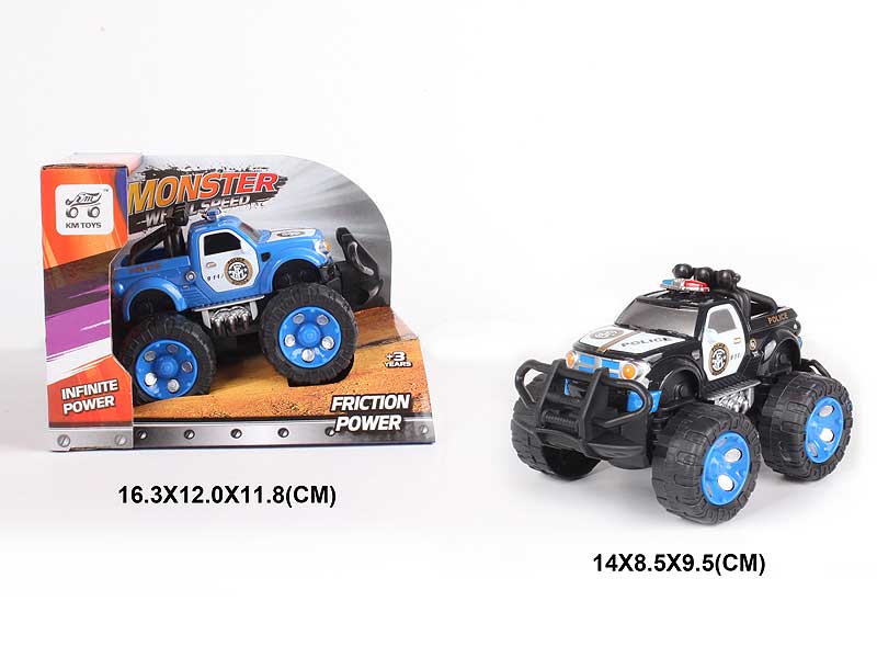 1:43 Friction Cross-country Police Car(2C) toys