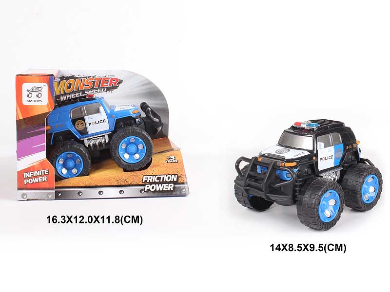 1:43 Friction Cross-country Police Car(2C) toys