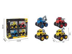 Die Cast  Construction Truck Friction(4in1)