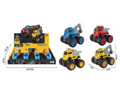 Die Cast  Construction Truck Friction(12in1)