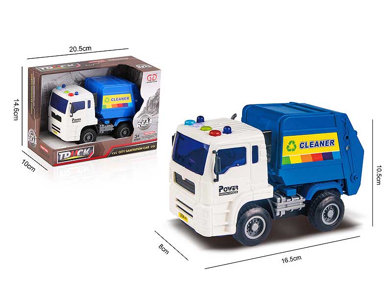Friction Sanitation Truck W/L toys
