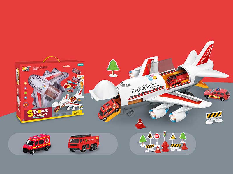 Friction Fire Fighting Series Of transporter Mobile Headquarters W/L_S toys