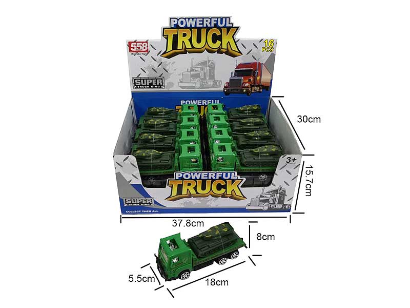 Friction Truck Tow Tank(16in1) toys