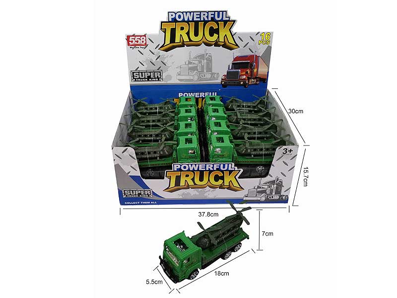 Friction Truck Tow Helicopter(16in1) toys