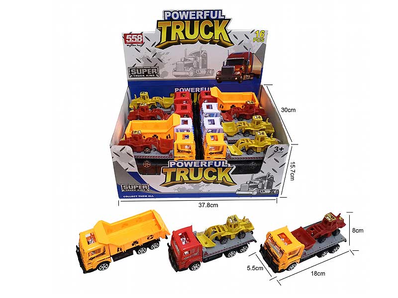 Friction Truck Tow Construction Truck(16in1) toys