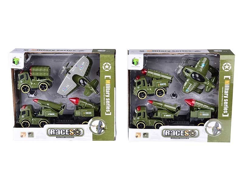 Friction Military Car Set(2S) toys