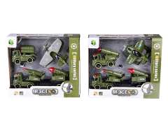 Friction Military Car Set(2S)