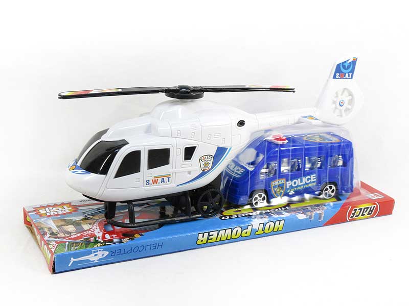 Fricton Helcopter & Bus toys