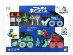 Friction Farmer Tractor Set(3in1)