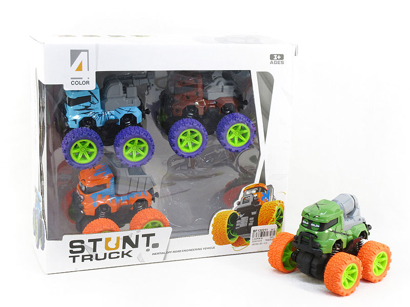 Friction Stunt Construction Truck(4in1) toys