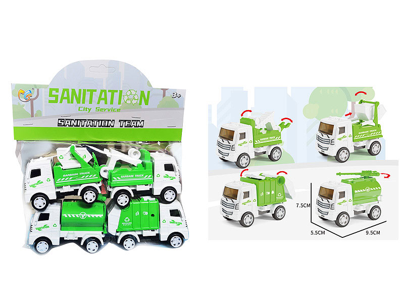 Friction Sanitation Truck(4in1) toys
