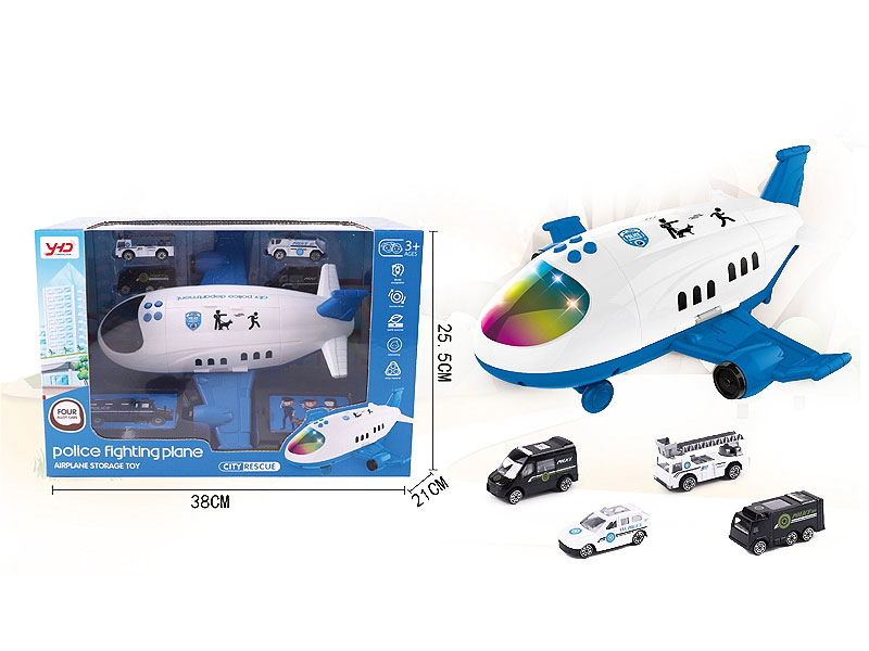 Friction Storage Aircraft Police Series toys
