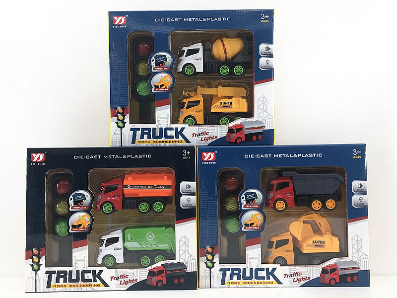 Die Cast Car Set Friction(2in1) toys