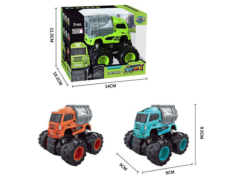 Die Cast Sanitation Truck Friction(3C) toys