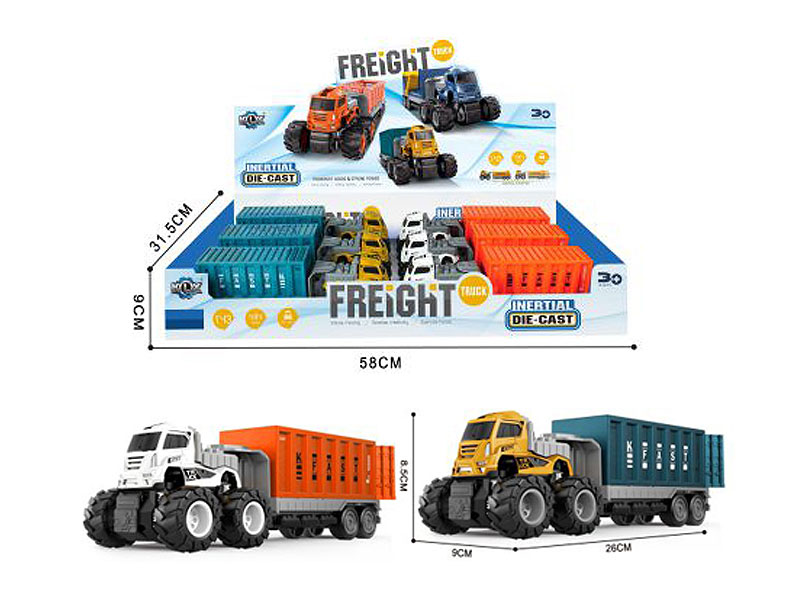 Metal Friction Container Truck (6in1) toys
