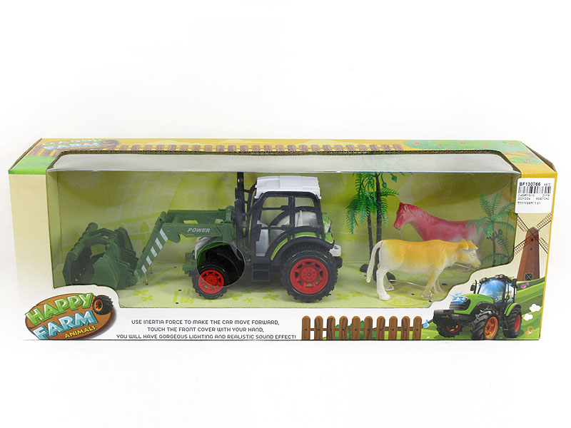 Friction Farmer Tractor Set W/L_M toys