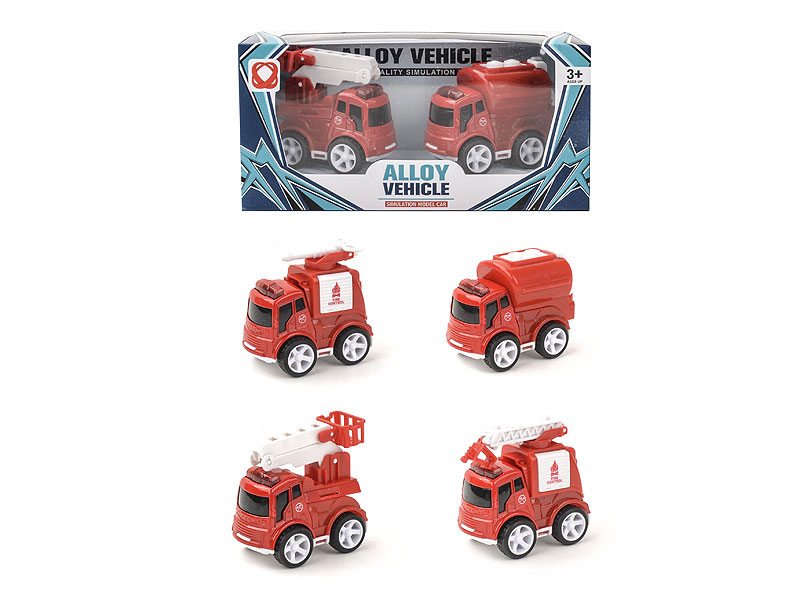 Die Cast Fire Engine Friction(2in1) toys