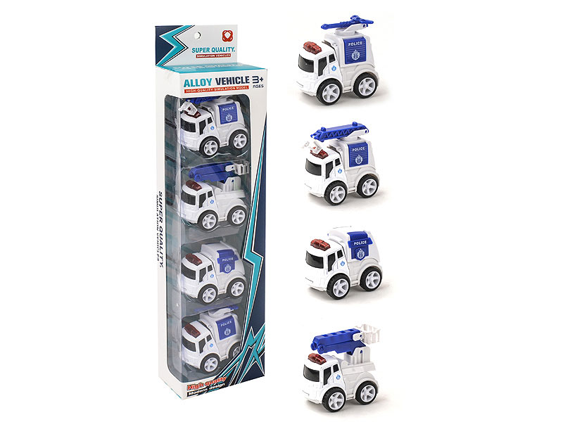 Die Cast Police Car Friction(4in1) toys