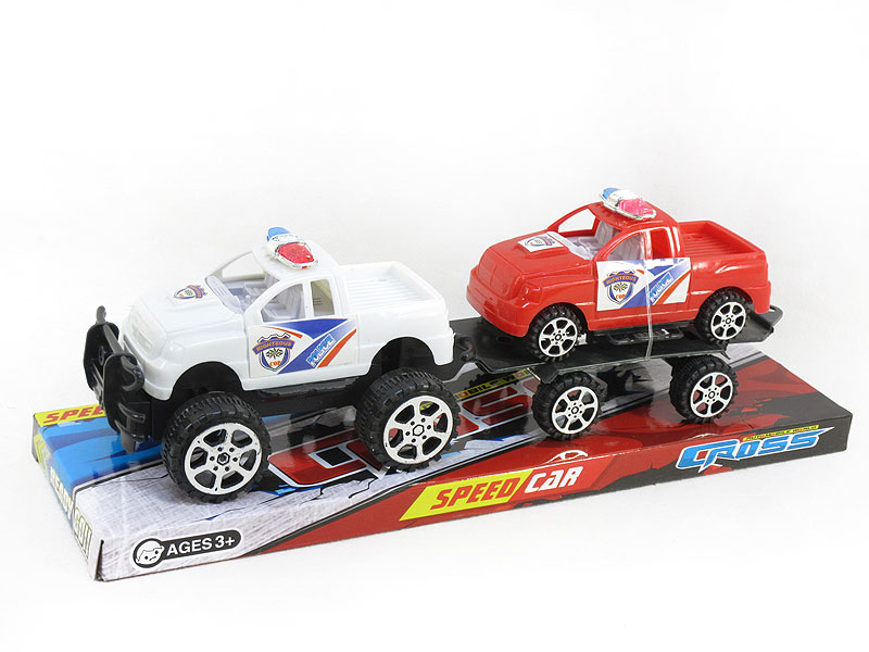 Friction Cross-country Police Car Tow Pull Back Police Car(4S4C) toys