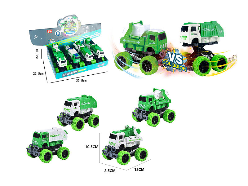 Friction Transforms Sanitation Truck(8in1) toys