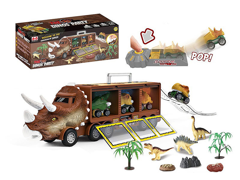 Friction Dinosaur Storage Car Set toys