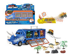 Friction Dinosaur Storage Car Set W/L_M