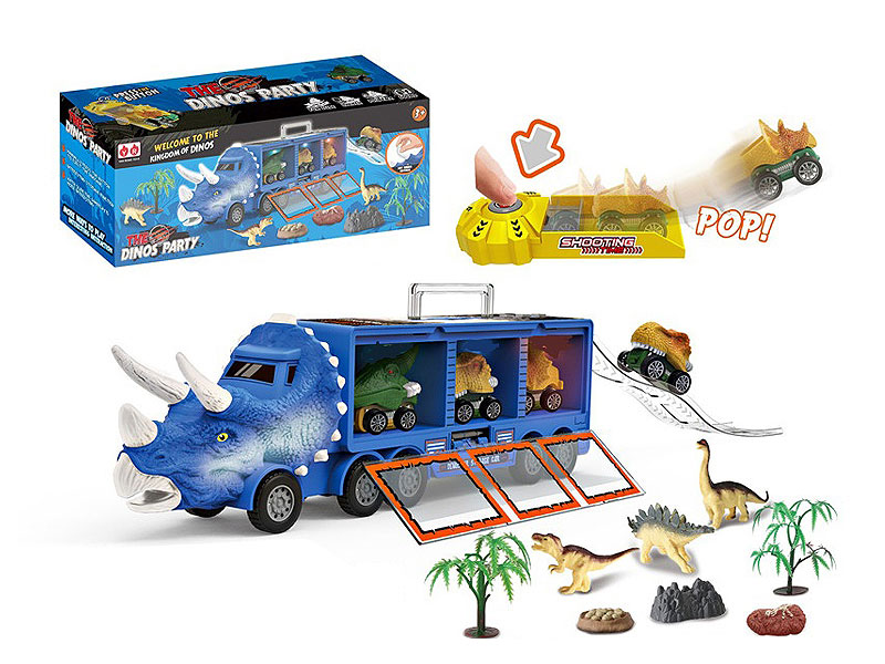 Friction Dinosaur Storage Car Set toys