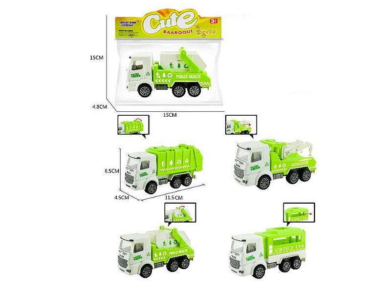 Friction Sanitation Truck(4S) toys