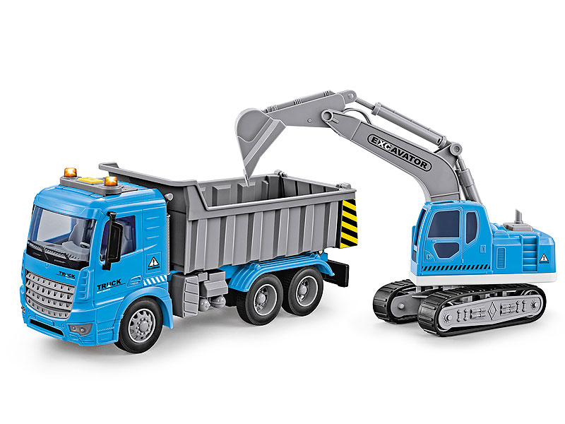 Friction Construction Truck Set W/L_M(2in1) toys