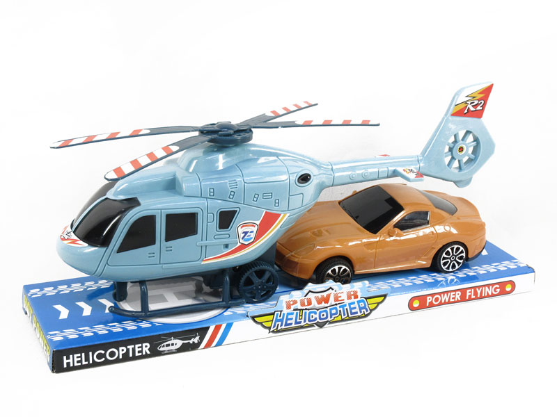 Fricton Helicopter & Free Wheel Sports Car(2C) toys