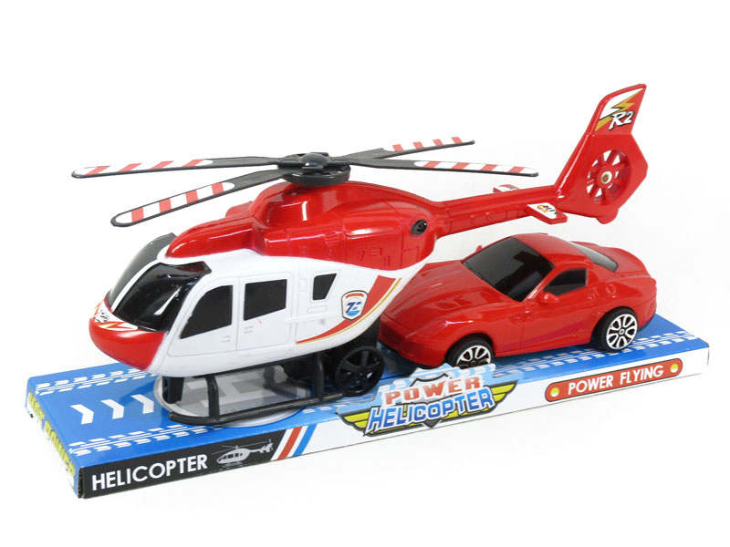 Fricton Helicopter & Free Wheel Sports Car toys