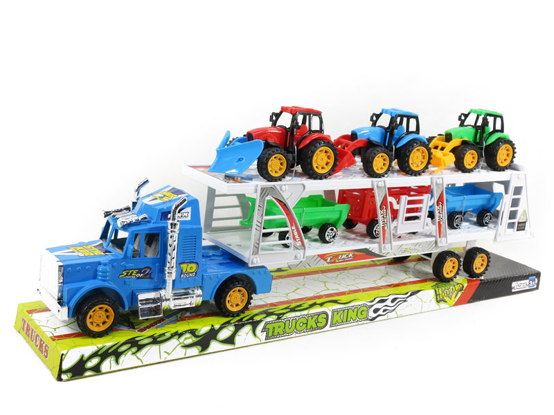 Friction Double Deck Trailer(3C) toys