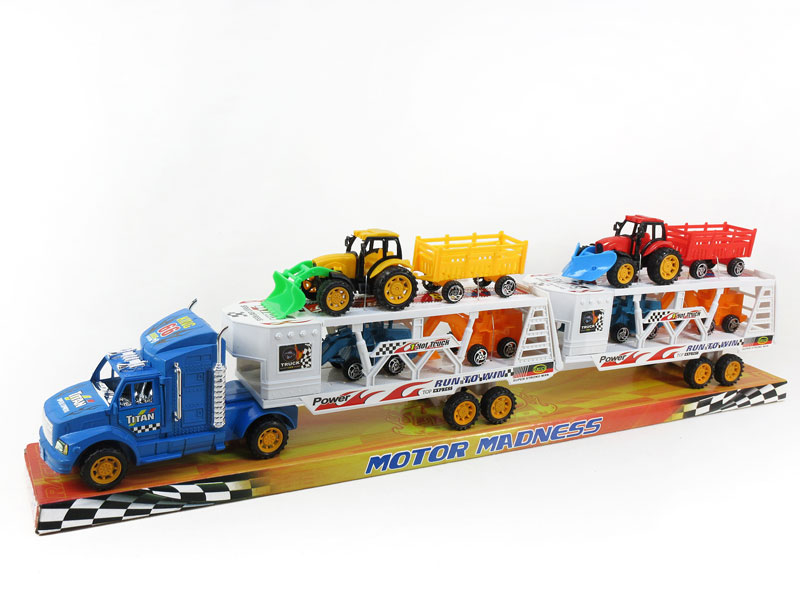 Friction Double Deck Trailer(3C) toys