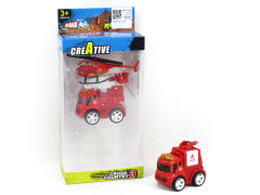 Die Cast Fire Engine Friction & Plane(3in1)