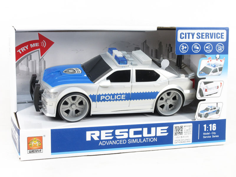 1:16 Friction Police Car W/L_S toys