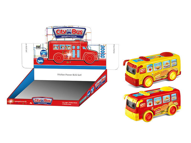 Friction Bus W/L_M(12in1) toys