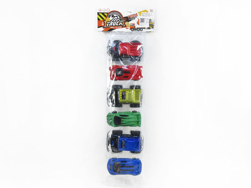 Friction Car & Pull Back Motorcycle(6in1) toys