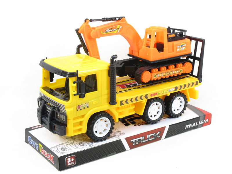 Friction Truck Tow Free Wheel Construction Truck toys