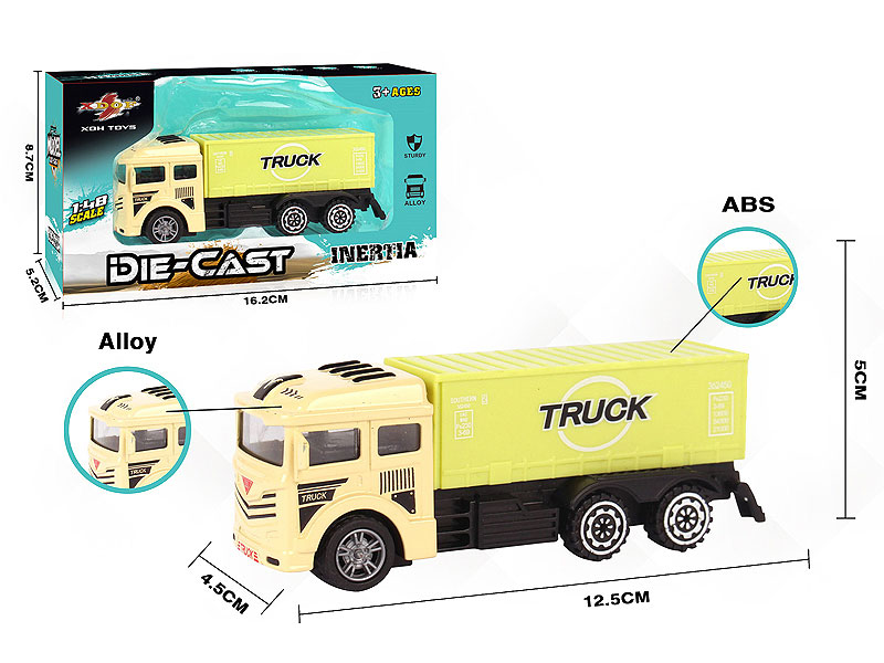 1:48 Die Cast Container Truck Friction toys