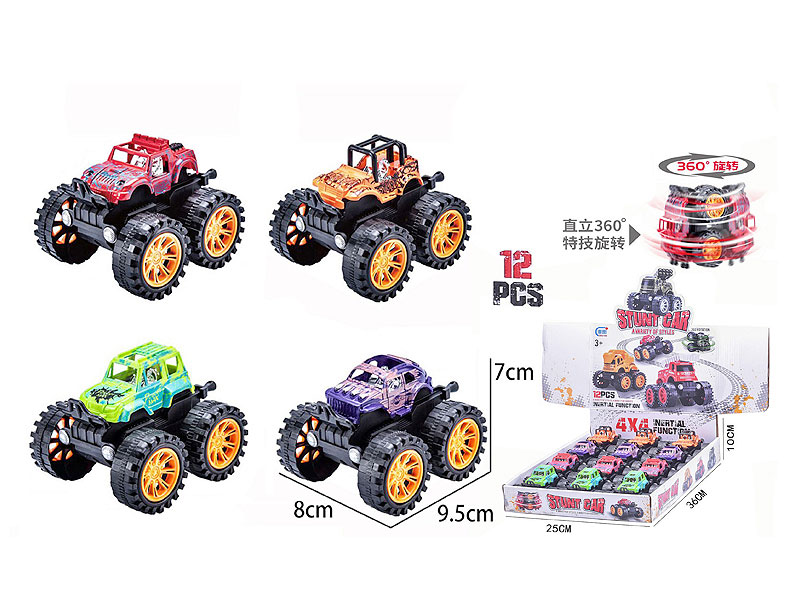 Friction Stunt Cross-country Car(12in1) toys