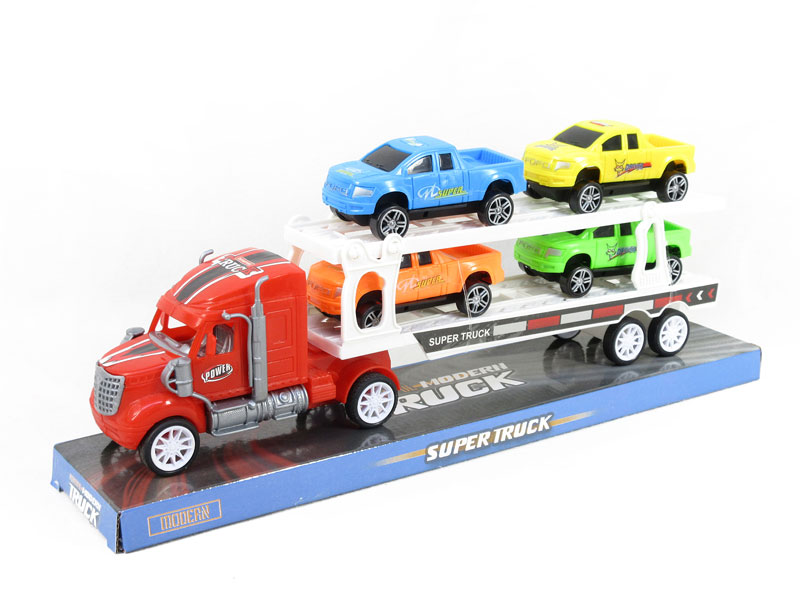 Friction Double Deck Trailer(3C) toys